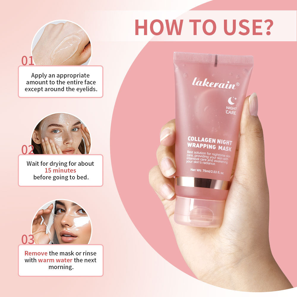 Collagen Tear And Pull Night Cream Facial Mask Hydrating