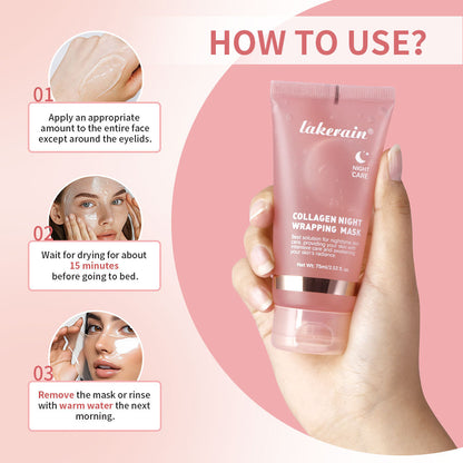 Collagen Tear And Pull Night Cream Facial Mask Hydrating